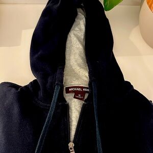 Michael Kors Dark Blue Hoodie with Gray Lining